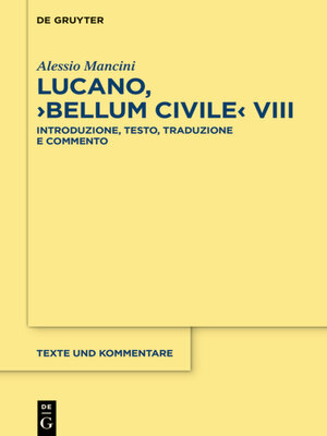 cover image of Lucano, ›Bellum Civile  VIII